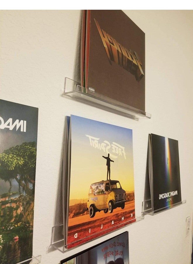MetFun 3 Pack Vinyl Record Wall Mount Holder-12 Inch Clear Acrylic Shelf for Vinyl Record Display - Floating Book Shelves for Kids Room - Image 3